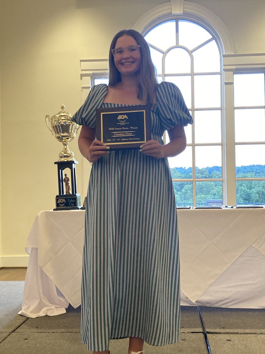 BGAgolf1's tweet photo. Courtney and Merritt finished tied 1st POY in Girls 18 holes, sharing the Girls Hudson Cup, with Caroline third.  Very well played ladies. https://t.co/wfeUrPxGcn