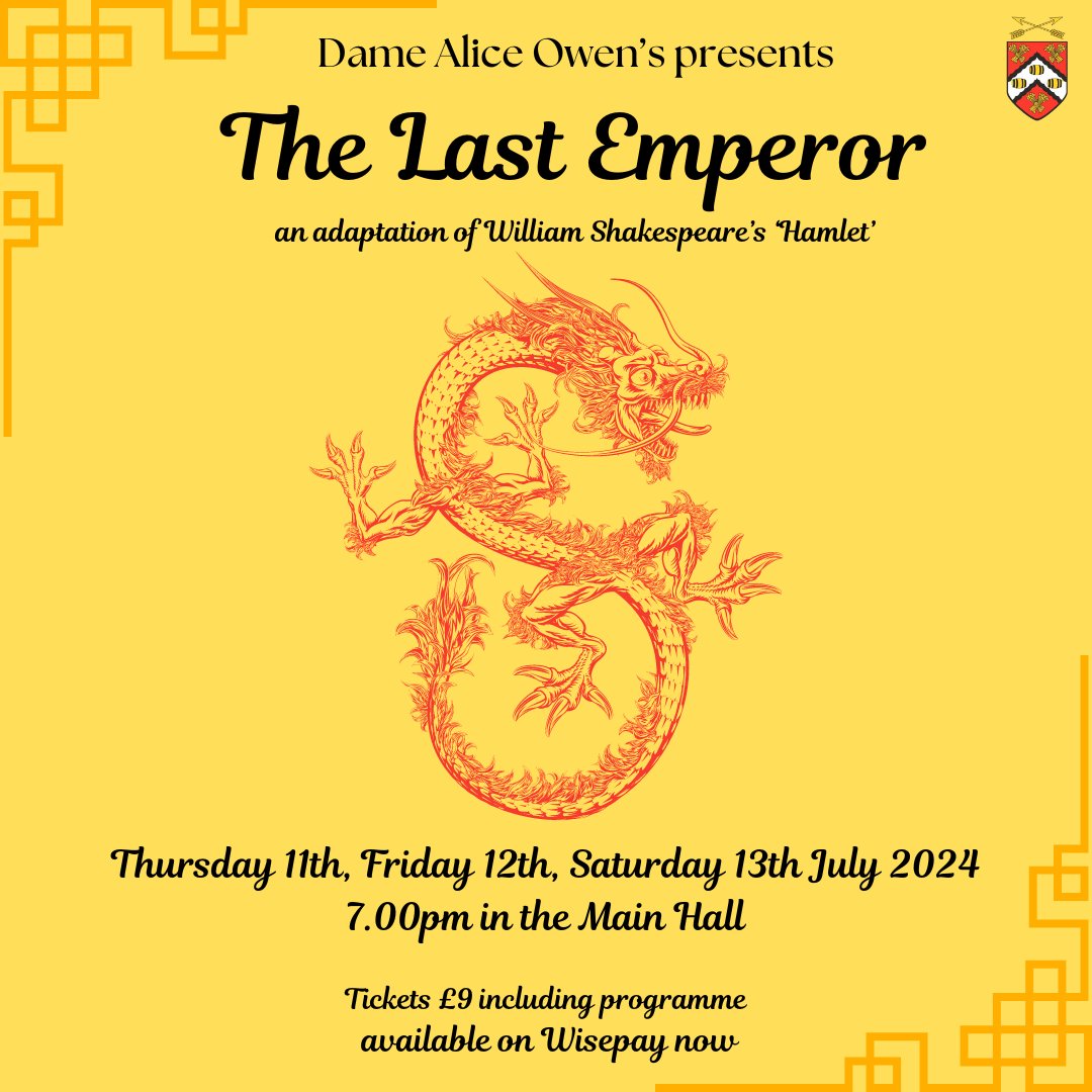 There is still time to book your tickets for our Summer Play which starts tonight!
An adaptation of Shakespeare’s Hamlet, we have three performances: Thursday 11th, Friday 12th and Saturday 13th July at 7.00pm in the Main Hall.
Book tickets via Wisepay or purchase on the door!