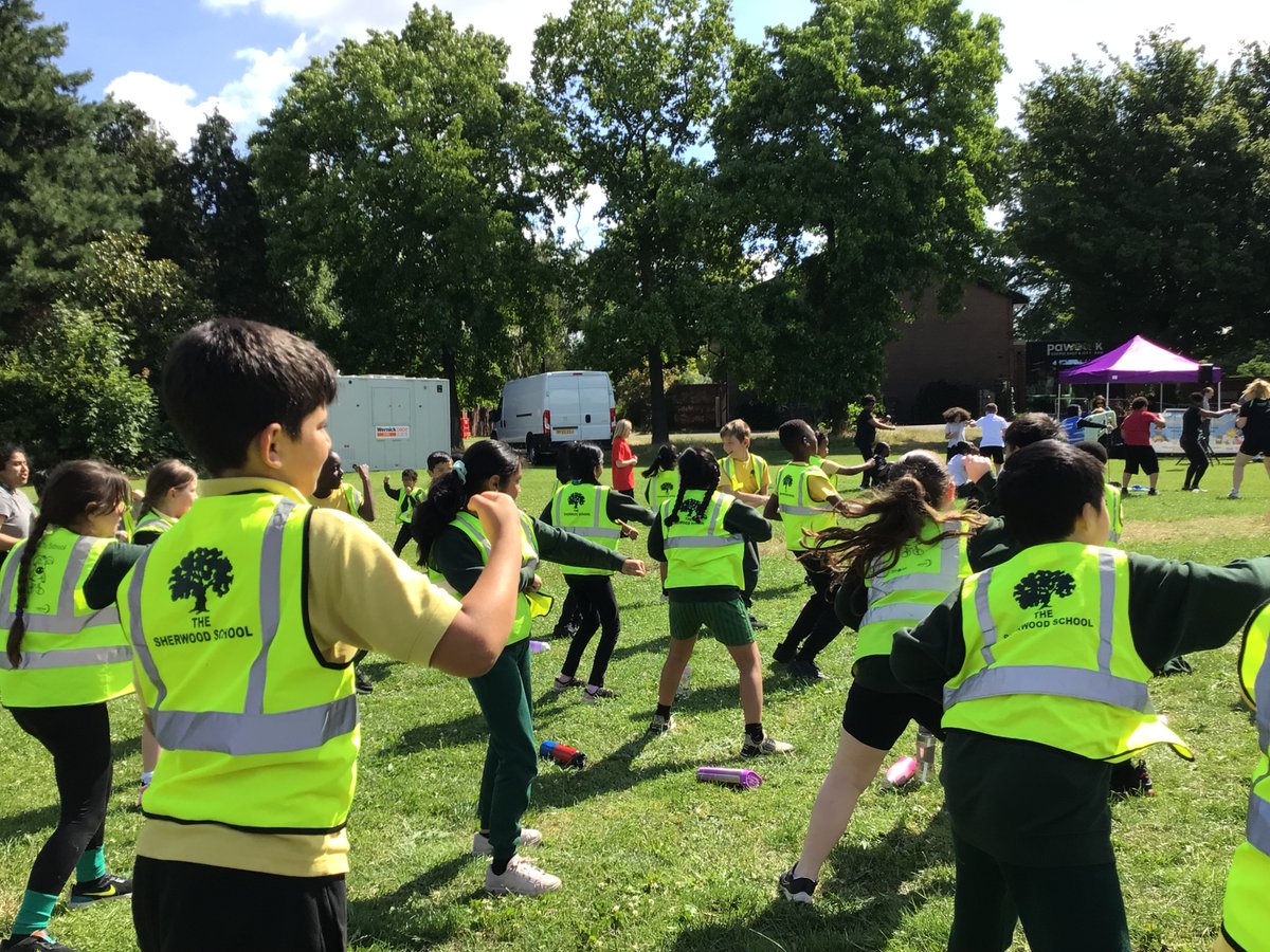 sherwoodprimary's tweet photo. Children in Year 4 took part in Merton Schools Big HIIT session at Canons House this morning! Lots of fun was had by all! @AFCWimbledon 😀 https://t.co/a2MVoLMiJS
