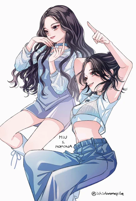 美羽ゥ&桃奈 #ME_I_fanart 