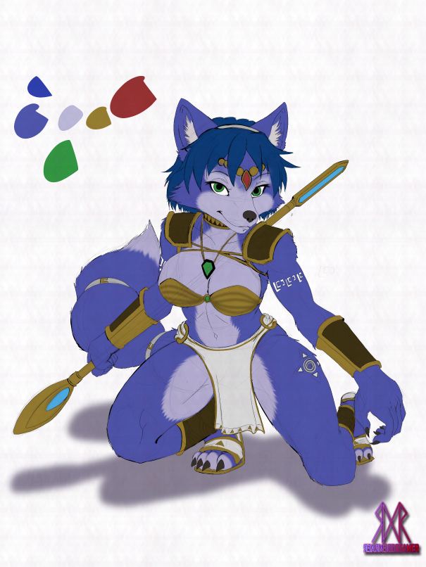 I watched the Star Fox Adventures and Assault game-movies on YouTube since I only ever played the N64 game.

Here is a colored sketch of Krystal.

#RearmedDreamerArt
#FurryArt