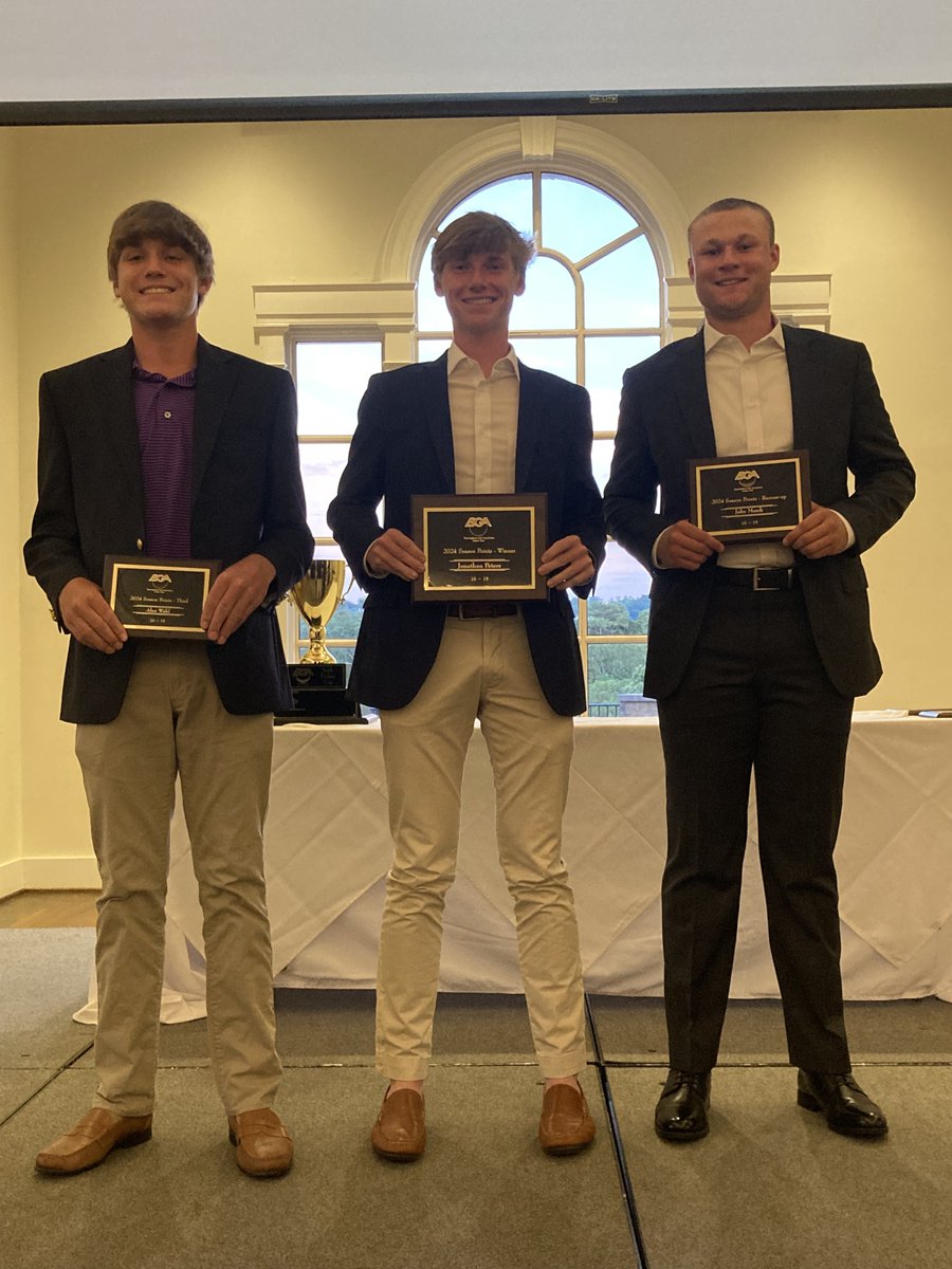 BGAgolf1's tweet photo. 16-19 boys was won, for the third year in a row, by Jonathan, with Jake 2nd and Alex third. Great playing! https://t.co/olSTrdGyEX