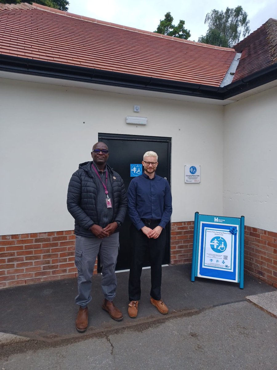 OluOgunbambo's tweet photo. With Councillor Gary Bridges,  deputy leader Manchester City Council in Heaton Park, lunch of Changing Places Toilet. https://t.co/VVwUzlGOIh