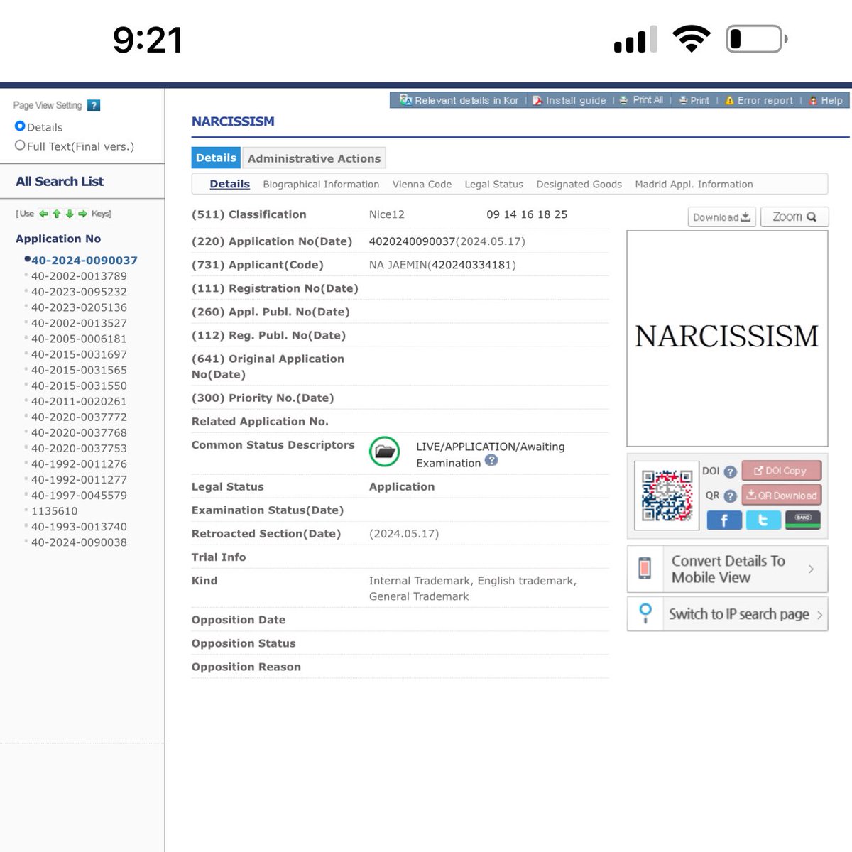actually oh my god… narcissism is indeed jaemin’s officially and it’s registered!!!