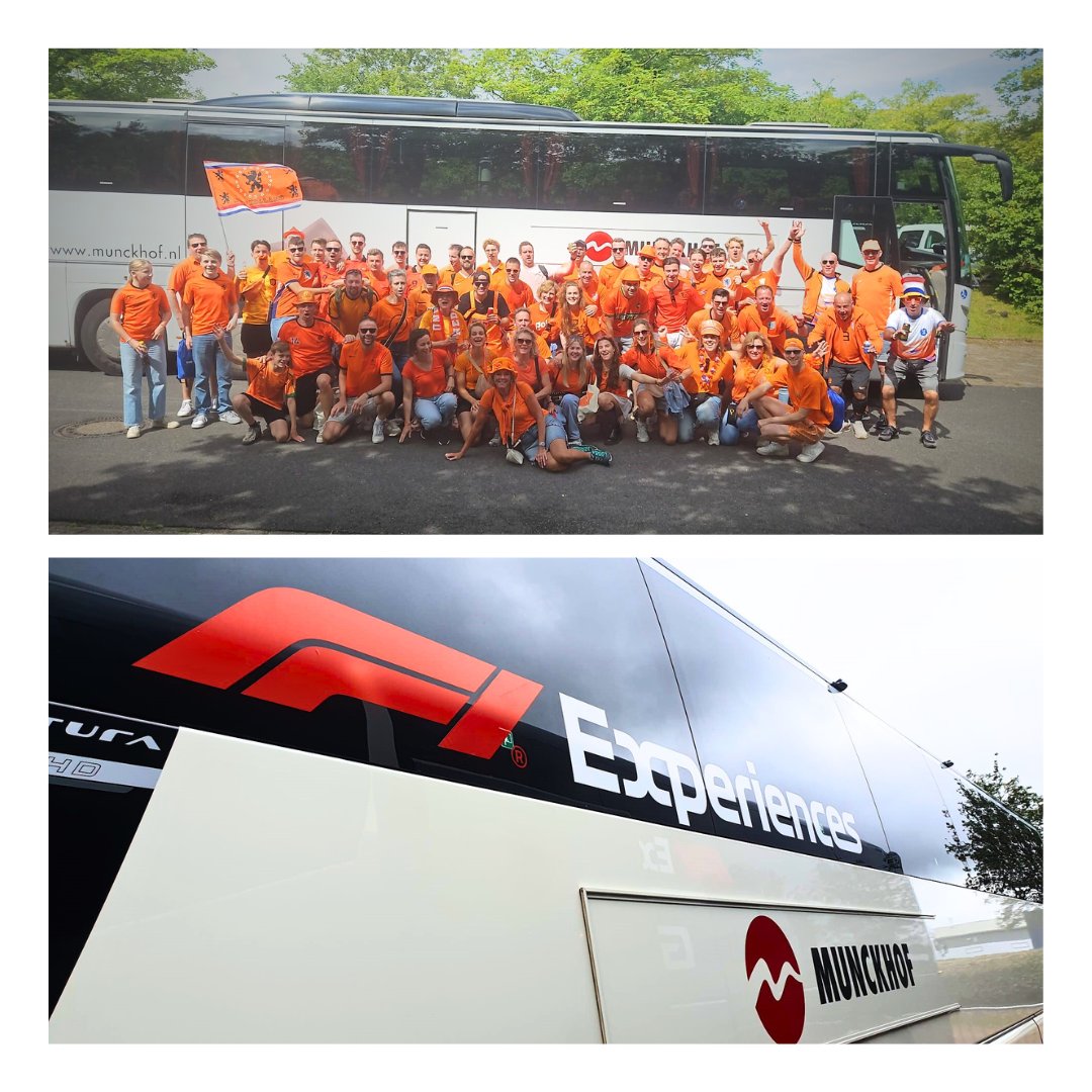 𝐌𝐮𝐧𝐜𝐤𝐡𝐨𝐟 𝐚𝐜𝐭𝐢𝐞𝐟 𝐛𝐢𝐣 𝐭𝐰𝐞𝐞 𝐠𝐫𝐨𝐭𝐞 𝐞𝐯𝐞𝐧𝐭𝐬! 
🏎️ Bij de GP van Silverstone regelden we in 1 dag 4 bussen en chauffeurs.⚽Na de winst van Oranje op Turkije zorgden we direct voor busvervoer naar Dortmund voor de fans. Nu op naar de GP's in België en NL!💪