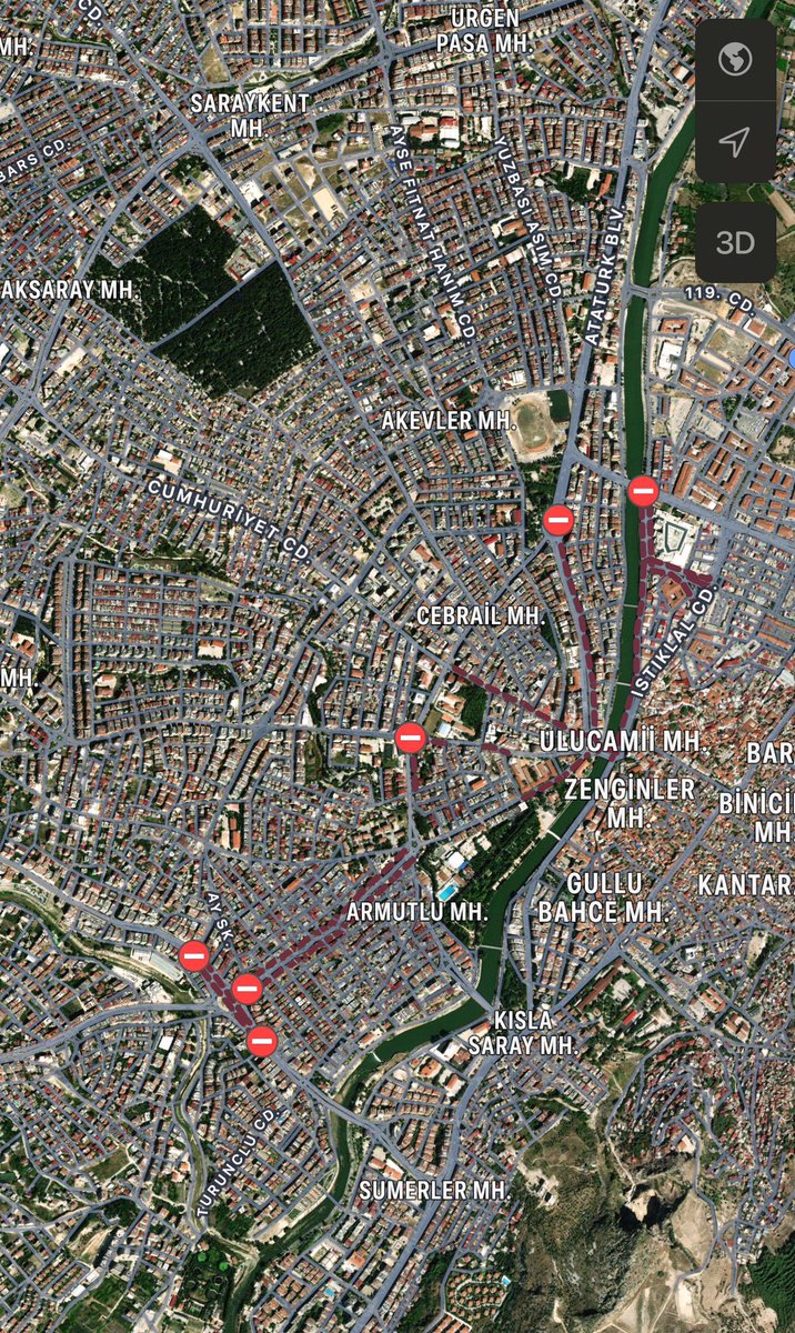 borabinyousef's tweet photo. Antakya’nın deprem öncesi uydu görüntüsünü ve bugününü buraya bırakıyorum. https://t.co/52bON9W7dK
