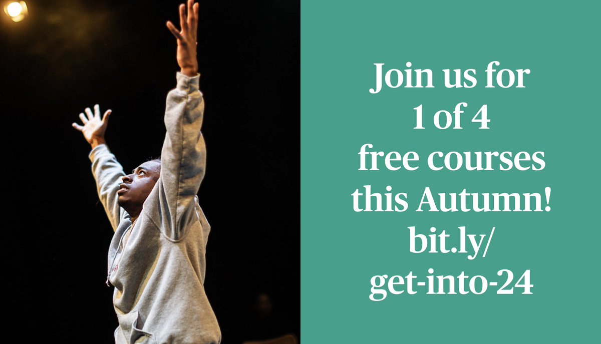 RCSFairAccess's tweet photo. 🎭 Get Into: Performing and Production Arts
Join us this autumn for one of four free courses in:
▪️Performance
▪️Singing Together
▪️Production for Stage and Screen
▪️Community Arts
Register at: https://t.co/8kHDGXfoft
#acting #devising #dance #sound #camera #lighting #sing https://t.co/AOu9AjrGTS