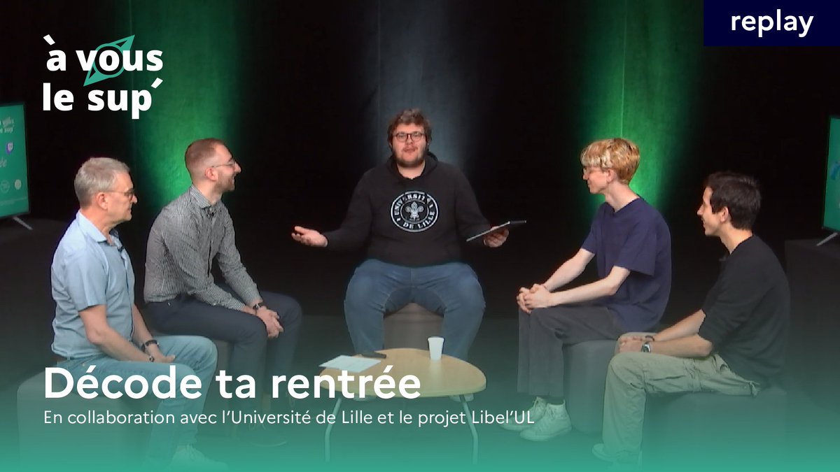 👀 Vous avez loupé l'émission "Décode ta rentrée" organisée avec <a href="/univ_lille/">Université de Lille</a> hier midi ? Pas de panique, retrouvez-là en replay dès maintenant !

👉 Twitch : twitch.tv/videos/2193998…
👉 YouTube : youtube.com/watch?v=yxTuYw…

#avouslesup #libelUL #ULille