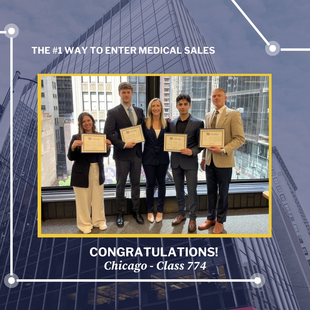 medsalesMSC's tweet image. Congratulations to the following classes for graduating and embarking on their medical device sales careers! 🥳🎓

➡️ Northern KY  - Class 771
➡️ Charlotte - Class 773
➡️ Chicago - Class 774
➡️ Denver - Class 775

#Medrep #MedicalDevice #SalesTraining