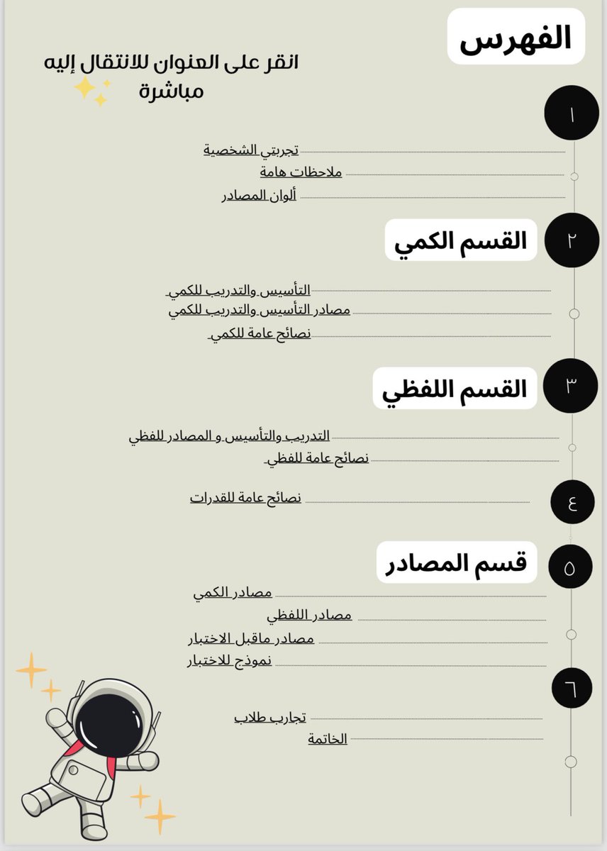 Abdullhaljedani's tweet photo. في ١٤ صفحة فقط ، معلومات متكاملة ، من عمل طالبة مبدعة ، عن تجربه بالقدرات 
الملف شامل ومرتب ويحتوي على كثير من المعلومات بالتفصيل الممل مع روابط جميع المصادر والقنوات 
وهذا حسابها ، للاستفسار عن أي سؤال 👇:
@Theskyofmars https://t.co/MYqUh1gYeg