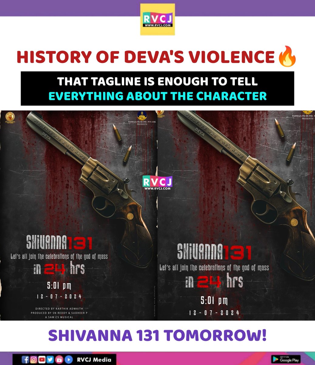 RVCJKannada's tweet image. History of Deva’s Violence unveils in 24hours🔥🔥
#IntroducingDeva #Shivanna131 #Shivarajkumar

@nimmashivanna @KarthikFilmaker @Bhuvaneswaripi @PROHarisarasu #RvcjKannada