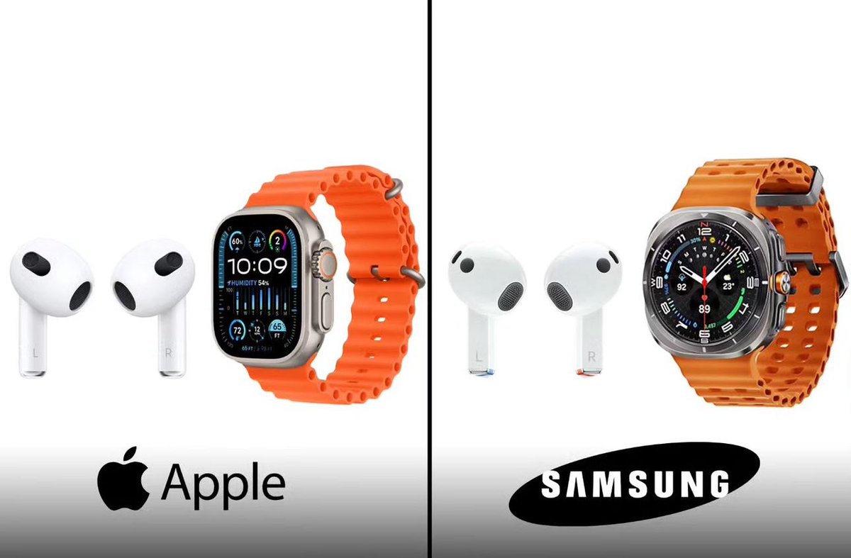 mundofone's tweet photo. A Samsung copiou a Apple novamente em seu novo lançamento ? Veja a comparação https://t.co/jyfddaaY20