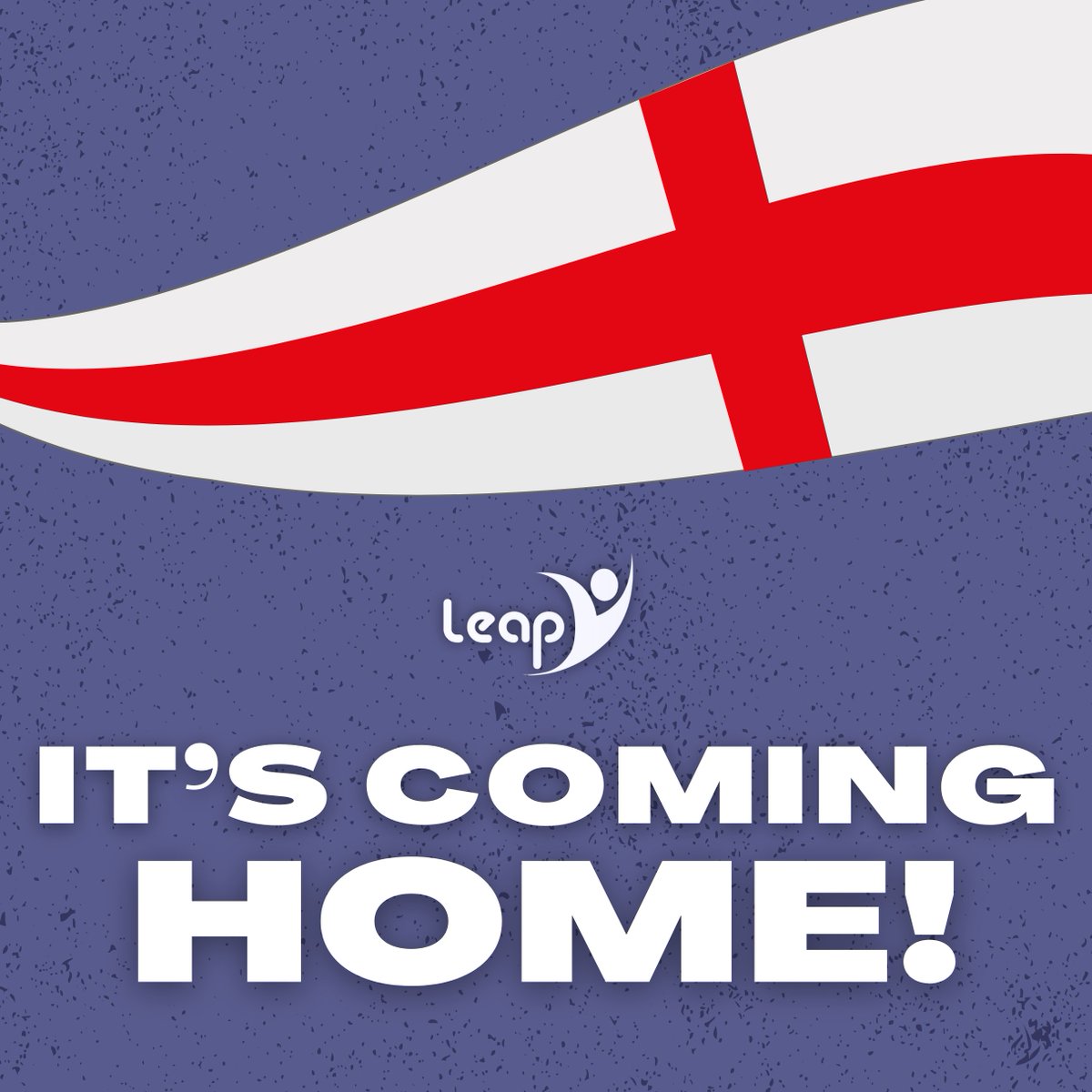 It’s coming home!

LEAP wishes England Football Team the best of luck in the final of the Euros this Sunday.