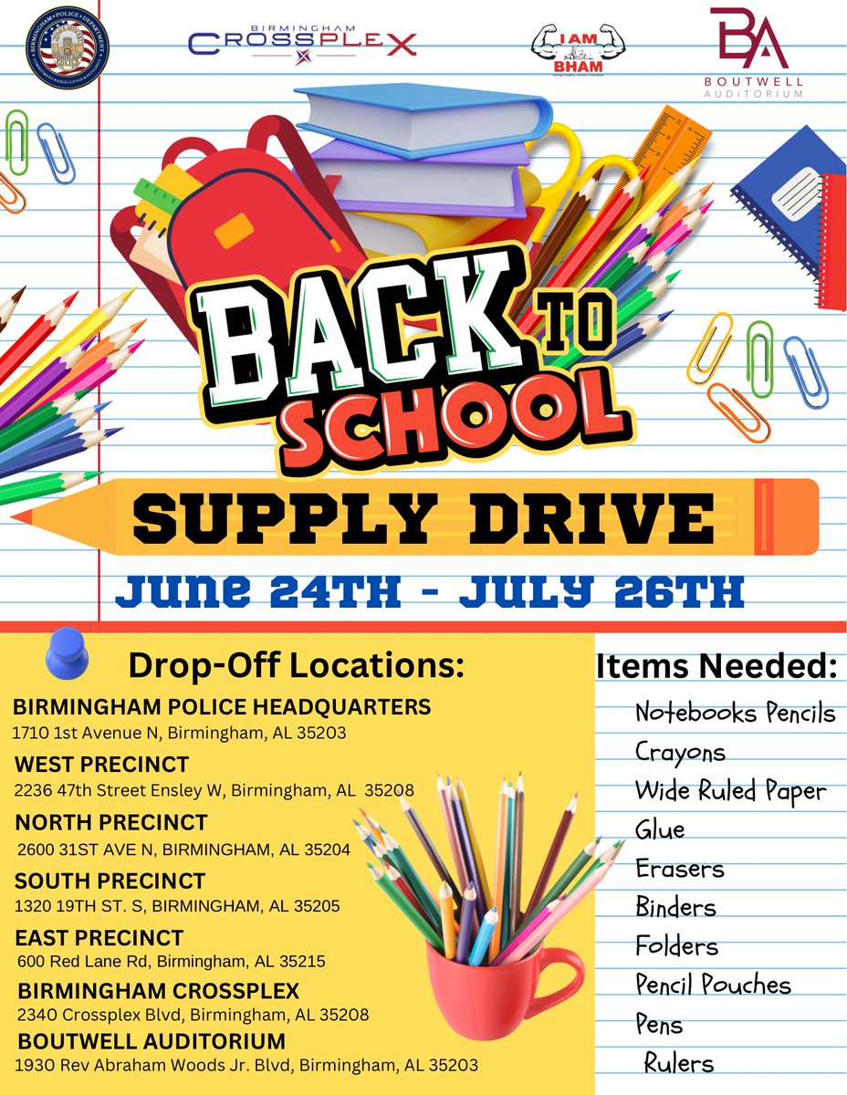 BhamPolice's tweet photo. Thank you Mrs. Phyllis Singletary for your donation to our school supply drive.

Mrs. Singletary is the wife of the late Sergeant Charles Singletary and one of BPD's biggest supporters.

We love you dearly Mrs. Singletary❤️ https://t.co/lK0U1CcNMc