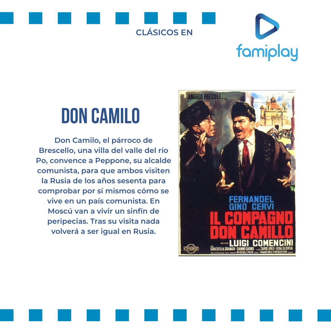 FamiplayTV's tweet photo. Para volver al pasado y disfrutar de un buen clásico en familia. Estás son algunas de nuestras opciones en la plataforma. Suscríbete para más 🙌🏼

Comenta con unas 🍿si te gusta ver películas clásicas 

#famiplay #CineConProposito 
#movienight #cinecatólico #clásicos #comedia https://t.co/REWpEKlSBM