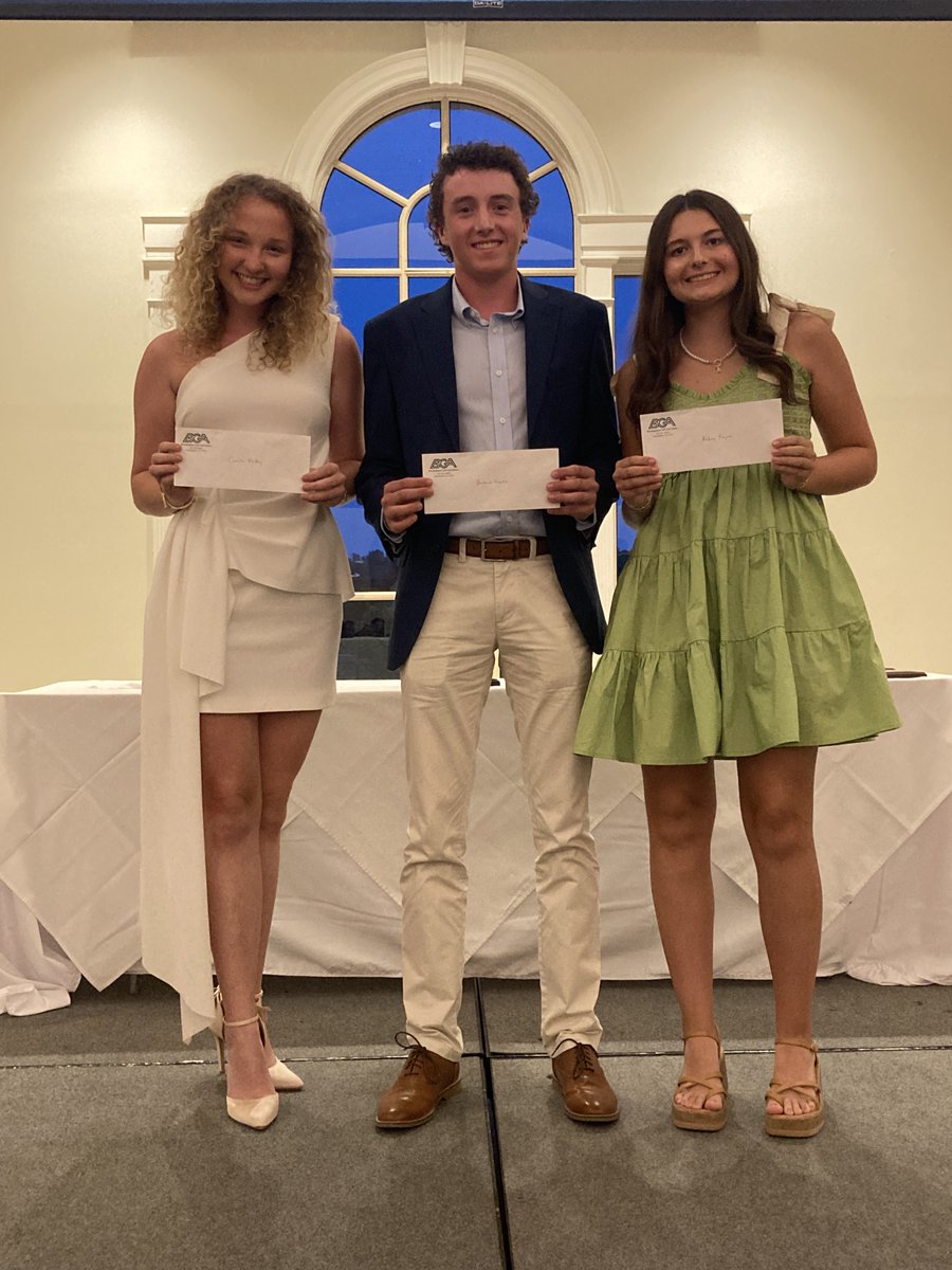 BGAgolf1's tweet photo. And, last but not least, our favorite part of the evening: Announcing our scholarship recipients. This year they are Aubrey, Camilla and Jackson. Our heartfelt congratulations! https://t.co/F4V9Ah0fBq