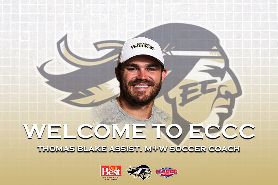 East Central Community College welcomes men's and women's assistant soccer coach Thomas Blake!

See more at ecccathletics.com/sports/msoc/20…

#WarriorStrong