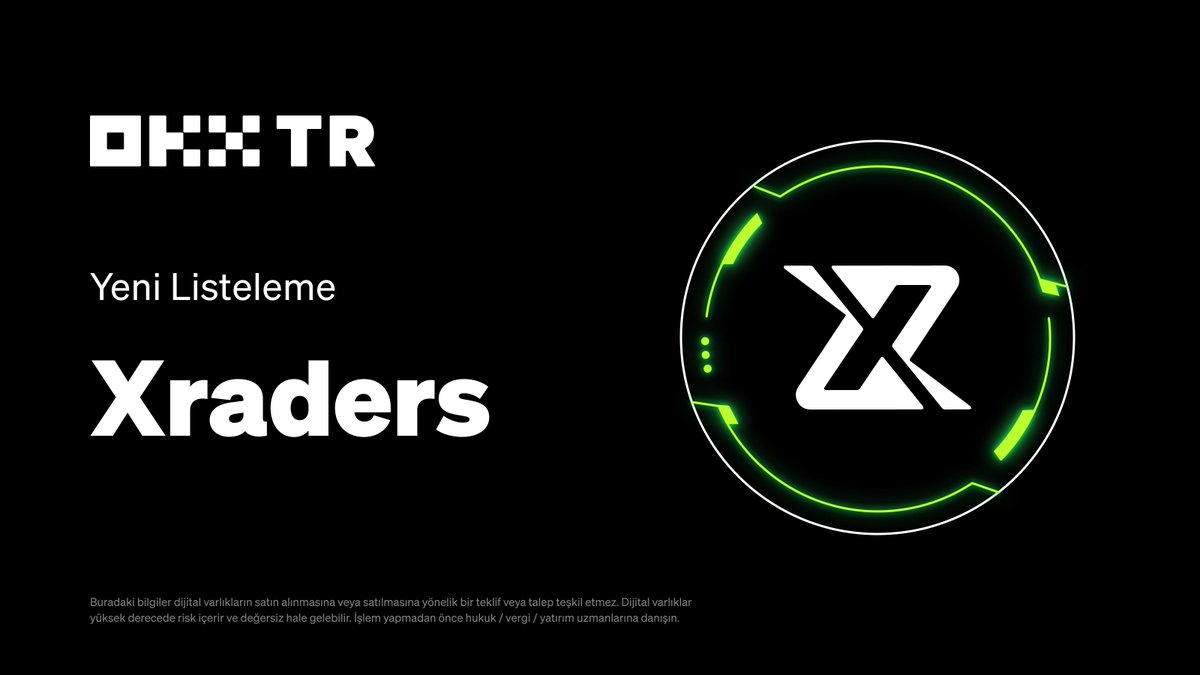 📢 OKX TR'de Yeni Listeleme!

📈 $XR/USDT <a href="/xraders_xyz/">XRADERS</a> spot işlemler #OKXTR'de başladı.

Hemen işlem yapın: tr.okx.com/tr/trade-spot/…