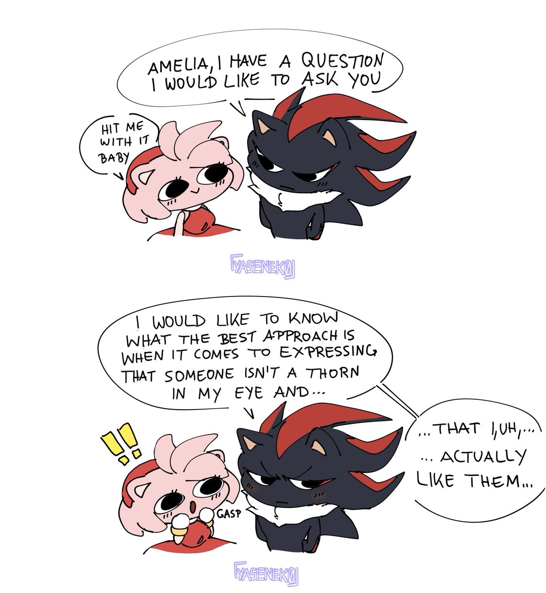 yasenek_0's tweet photo. comic number 2 - shadow tries to be nice https://t.co/gUIEIlmJ4t