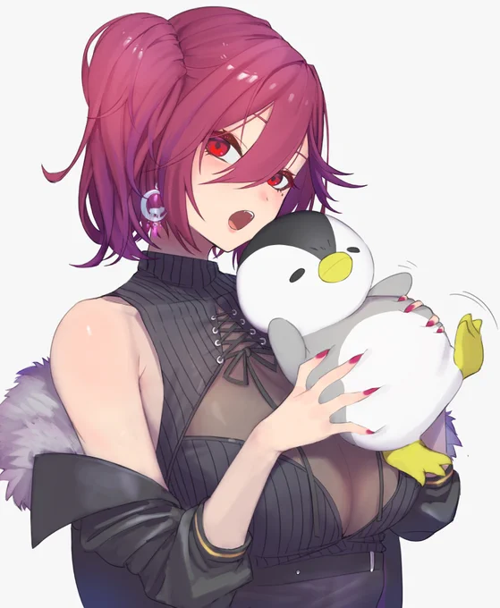 Twitch等で活動中のVTuberオルフェ・リュコス様()の水着イラストを描かせていただきました。ペンギンちゃんも描けて楽しかったです。(こちらは個人的なFAです)