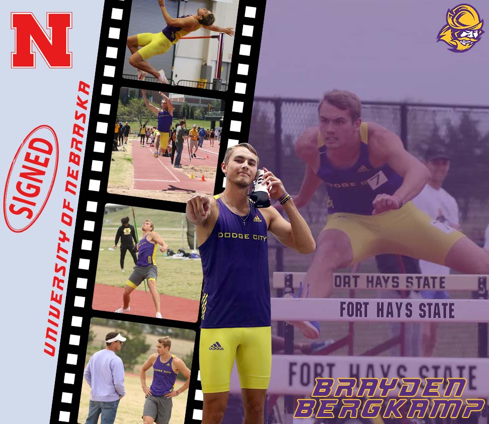 GoConqs's tweet photo. 👟Track & Field | #GoConqs 

Congrats to Brayden Bergkamp for signing with the University of Nebraska-Lincoln to continue his track & field career & academics #BurnTheBoats