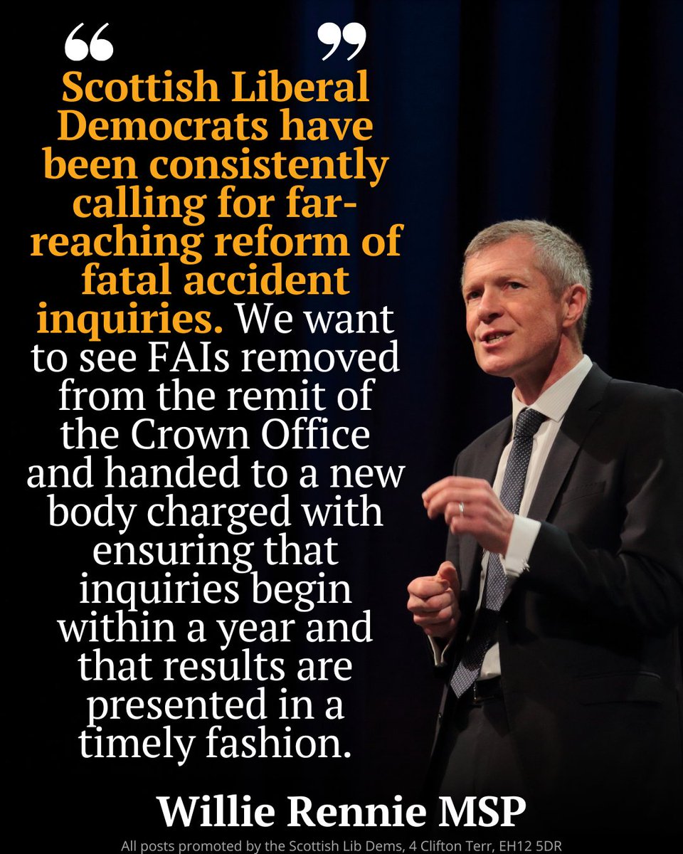 scotlibdems's tweet photo. It’s incredibly disappointing that the Scottish Government continues to stand by its broken FAI system.

Between the deaths of Ms Bell and Mr Yuill and the completion of this FAI nearly 9 years have passed.

It is simply unforgivable to leave families without answers for so long. https://t.co/XM4MJZmlnZ