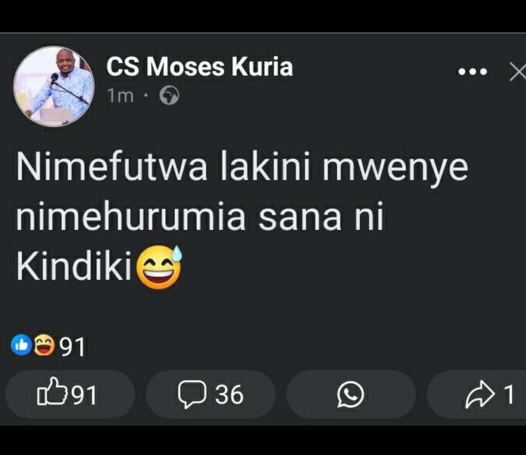 bozgabi's tweet photo. This is Moses Kuria😂 
Retweet widely when you see it😂😂😂 https://t.co/hYHuw9WyAi