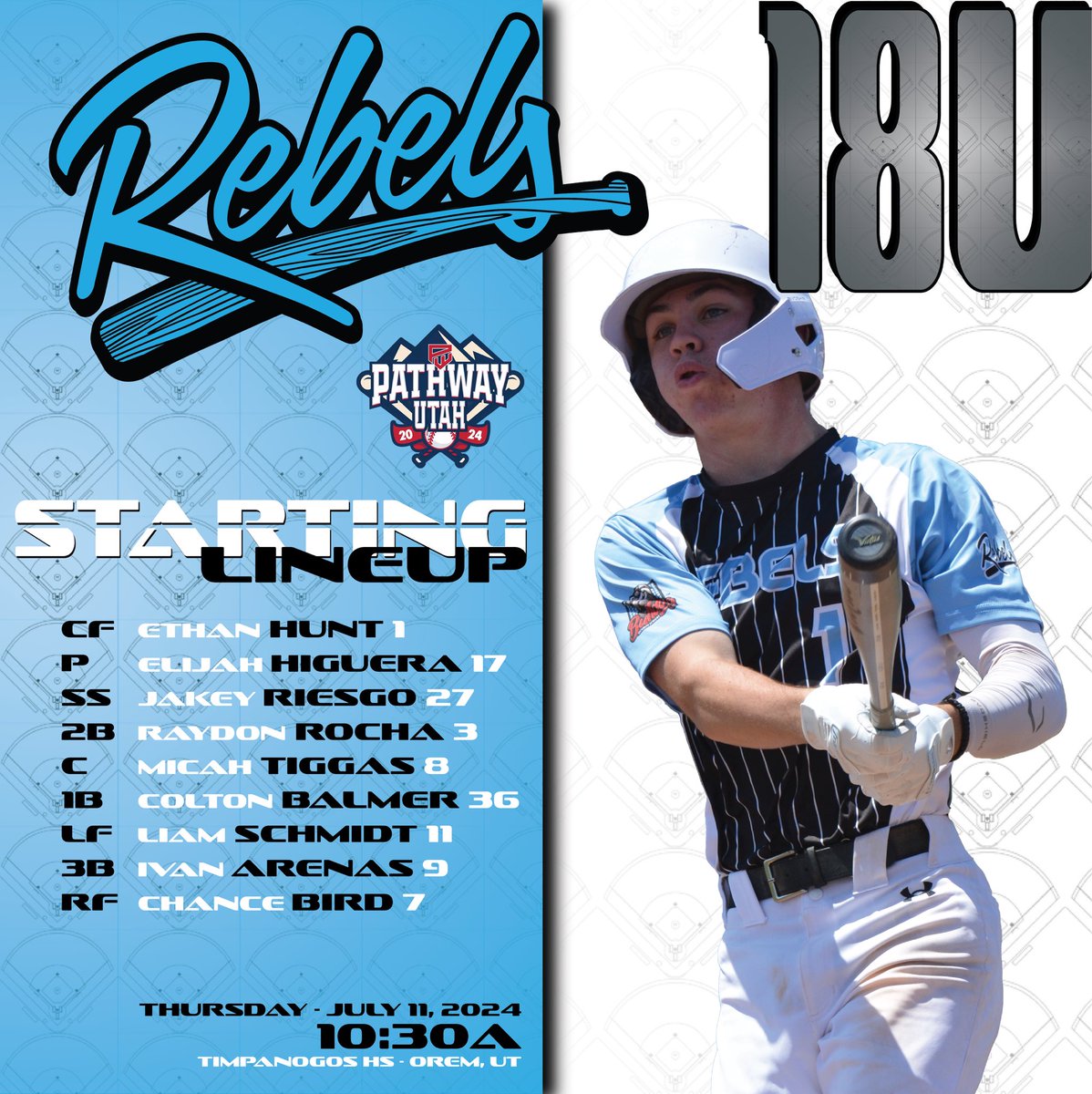 Rebels_vailaz's tweet photo. 18U at Timpanogos HS, Orem UT today!
#pathwaybaseballut #rebelsstrong https://t.co/wLrK87Zp03