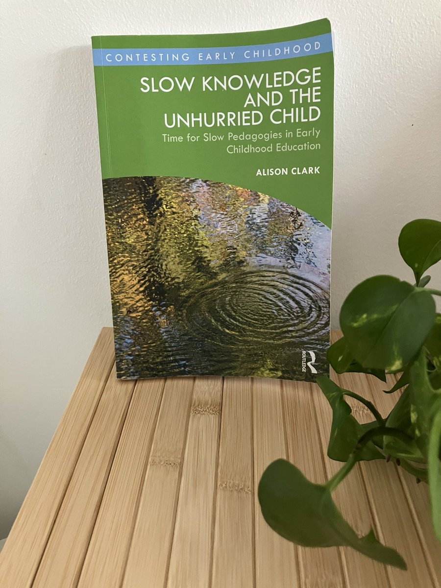 Today’s #bookontheshelf is “Slow Knowledge and the Unhurried Child” by <a href="/WestrayAlison/">Prof Alison Clark</a> - an insightful guide which advocates for pedagogies delivered at a slower, measured pace for EYFS pupils who respond best to them. 

<a href="/rs_network/">Research Schools Network</a>