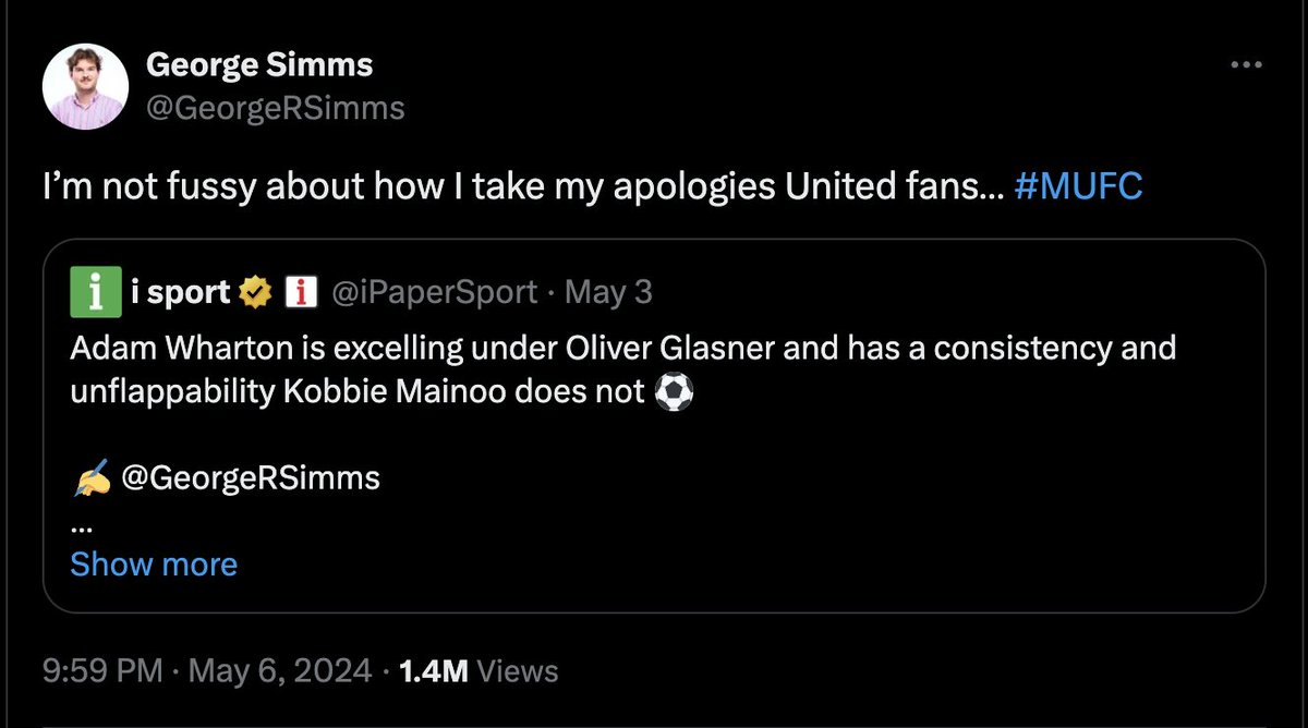 Have we had our apologies yet?