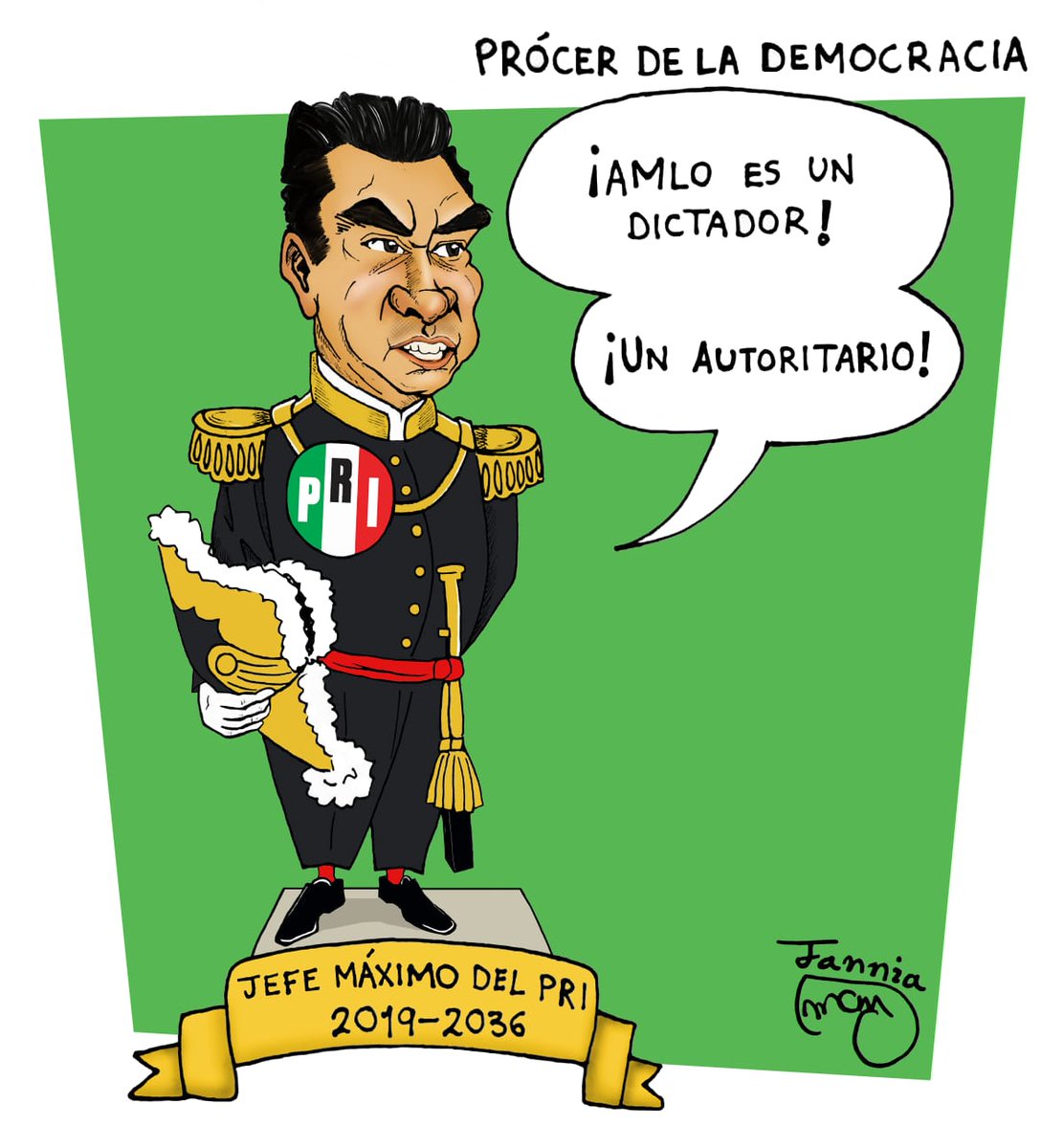 El prócer de la democracia 🤡
Por: <a href="/FanniaCadena/">Fannia Cadena</a>