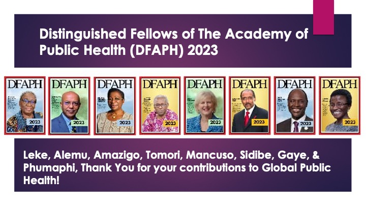 ohanyidof's tweet photo. #ThatKindOfLeader
@WAIPH_News' highest honour, the Distinguished Fellow of the Academy of Public Health (#DFAPH), recognizes exceptional leaders in public health.
The 2023 cohort includes renowned professionals @roseleke , @JoyPhumaphi_ , @alemuw1 , @WALETOM , @MichelSidibe , @pgaye, #UcheAmazigo, and @JhpiegoCEO . See what I mean?
The Institute values the voice of young professionals, engaging them in the selection process to ensure the Fellowship reflects the best in public health leadership.
Who will join this esteemed group in 2024? The wait is on to celebrate the next cohort of distinguished leaders!
@iphfonline @akin_adesina @DrTedros @JustACTIONS @AfricaCDC @HelenClarkNZ @WAAPH_VIP @DEALFellowship @Waaph_Advocate