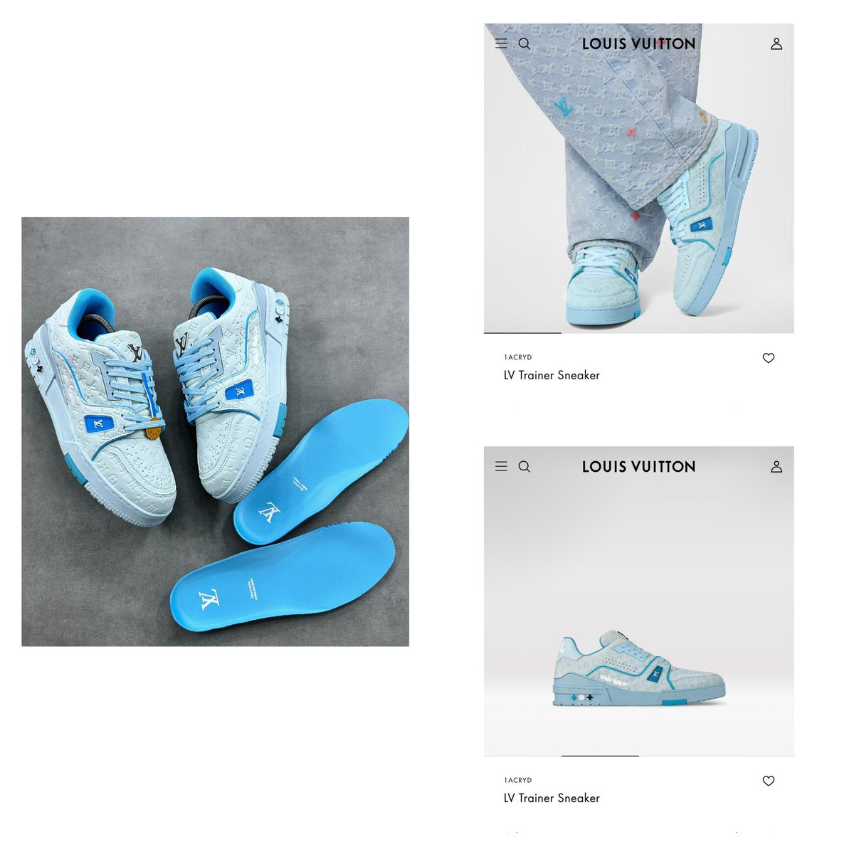 37billionn's tweet photo. ✅✅✅ 

🔊🔊NEW LOUIS VUITTON LV TRAINER SNEAKERS “BLUE AND GREEN SNKS”•

👟 👟👟(40) – (46)

PRICE:85k https://t.co/b3UPZ5iEeH