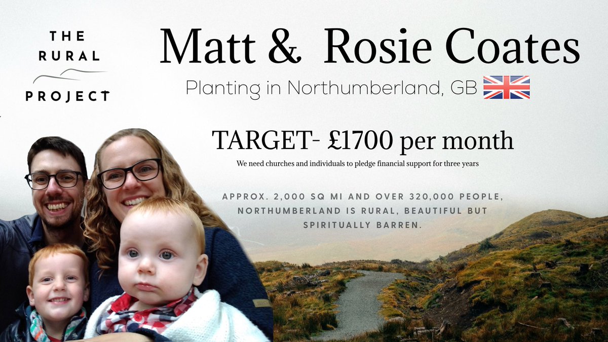 TheRuralProject's tweet photo. Amazingly, we have already received pledges that total £1000 per month, but we are still short of our target.  Could you or your church pledge to give monthly for three years?  Rural Planting &amp; Revitalisation https://t.co/iJwpm0WxQr