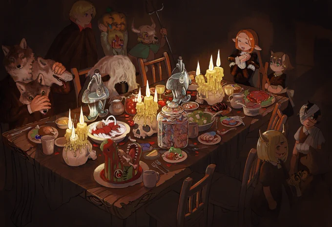 2019~2020のハロウィンとクリスマスの絵