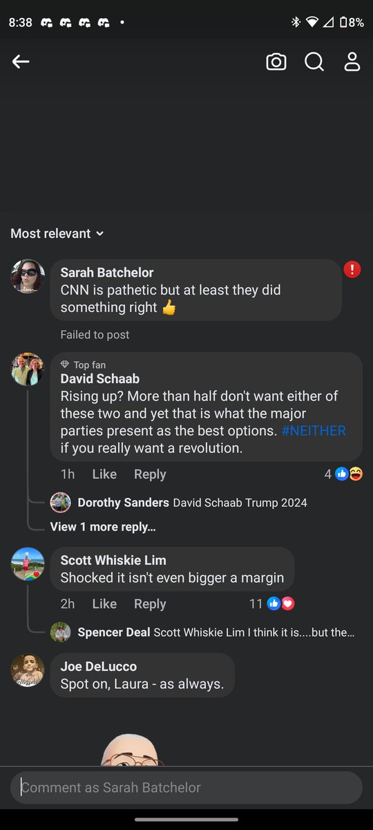 SarahBatchelo16's tweet photo. @bennyjohnson Facebook trying to save CNN and Biden https://t.co/pn1xQxE9JE