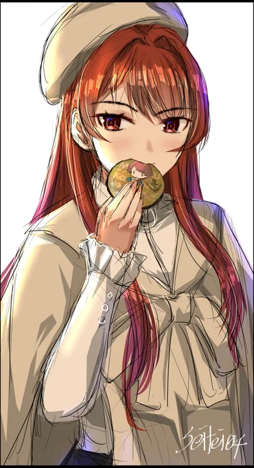 進水日にネヴァダクッキー食べネヴァダ #艦これ版深夜の真剣お絵描き60分一本勝負 #艦これ版真剣お絵描き60分一本勝負_20240711 #ネヴァダ進水日