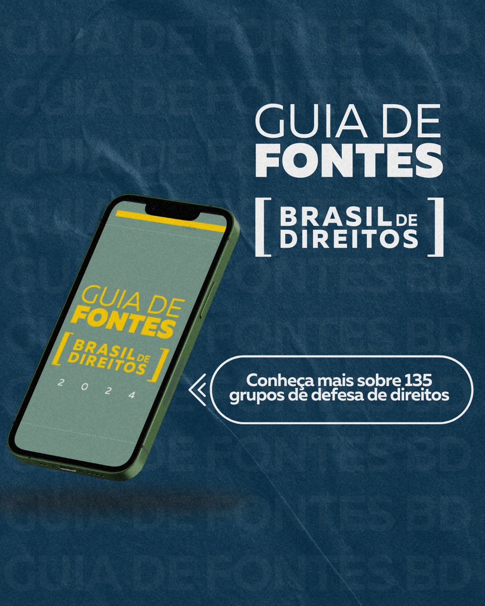 Diversificar as vozes na imprensa é uma das formas de lutar pela democracia. Por isso, a #brasildedireitos lançou seu Guia de Fontes. O documento reúne informações sobre 135 organizações brasileiras de defesa de direitos. Faça o download: mla.bs/b3a021bc
