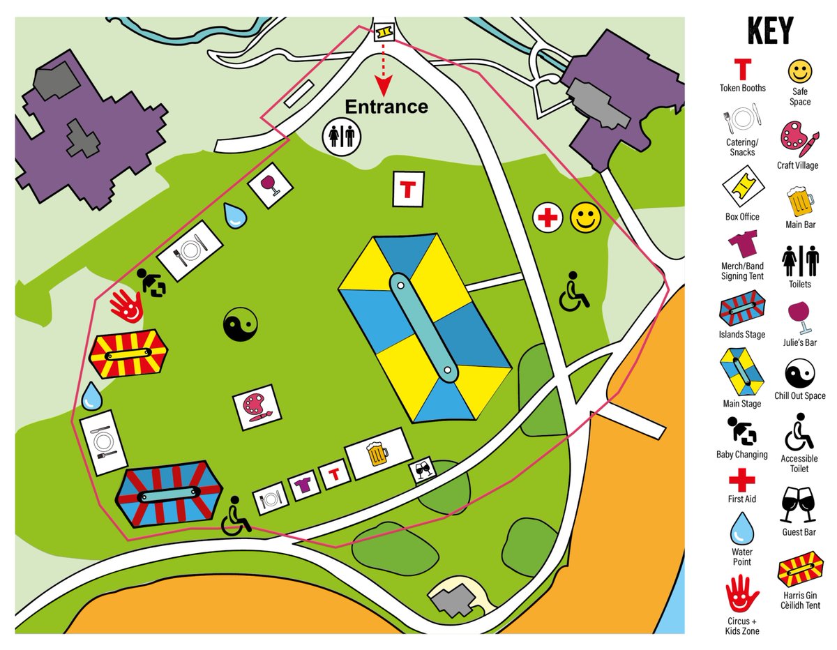 Not long now! 🎪 Here's our site map to help you find your way around the festival arena. 🗺️
