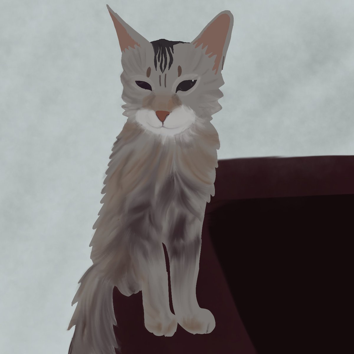 "Check out my talented cat's latest masterpiece in digital art! 🎨🐱 #PawsitivelyCreative #DigitalArt #CatArtist"
