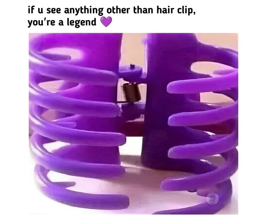 onepunchman747's tweet image. &quot;If you see anything other than a hair clip, you&apos;re a legend 💜&quot;

.
.
.
#AnimeHumor #AnimeMemes #OpticalIllusion #MindBender #FunnyAnime #OtakuLife #AnimeFans #MangaHumor #AnimeCommunity #LegendaryStatus