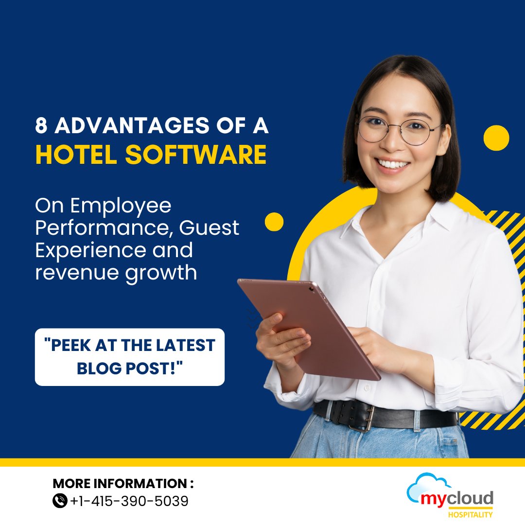 MycloudPMS's tweet photo. A productive team enhances your #guestexperience at the hotel and increases your establishment’s profitability. In our latest blog post, we explore 8 advantages of #Hotel management #software is vital for staff productivity - https://t.co/q4qdoonvkL

#hoteltech #mycloudPMS https://t.co/L0zrUN0uYx