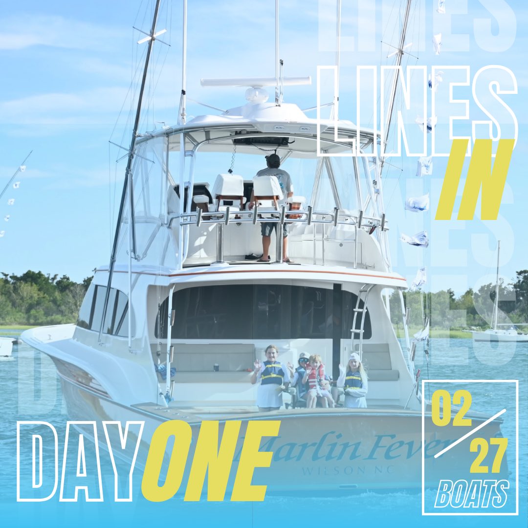 LINES IN for Day 1 of the 4th Annual Big Rock Kids Billfish Tournament presented by <a href="/KurtisChevrolet/">Kurtis Chevrolet</a> 🎣 2️⃣ of 2️⃣7️⃣ boats are fishing today. $87,825 is on the line! 💸