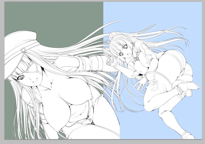 線画をちゅうしゅちゅしていると
微妙な作画サイズのがでてきて困惑する……
どうしたもんか 