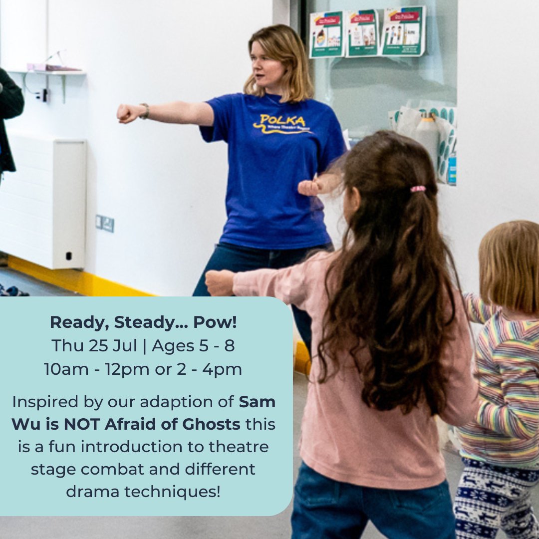 Want to learn how to fight like Butterbutt the Cat 😼

Our Ready, Steady... Pow! workshop is a 2-hour introduction for stage combat for children ages 5-8. 

Best availability for 2pm session >> polkatheatre.com/event/ready-st…