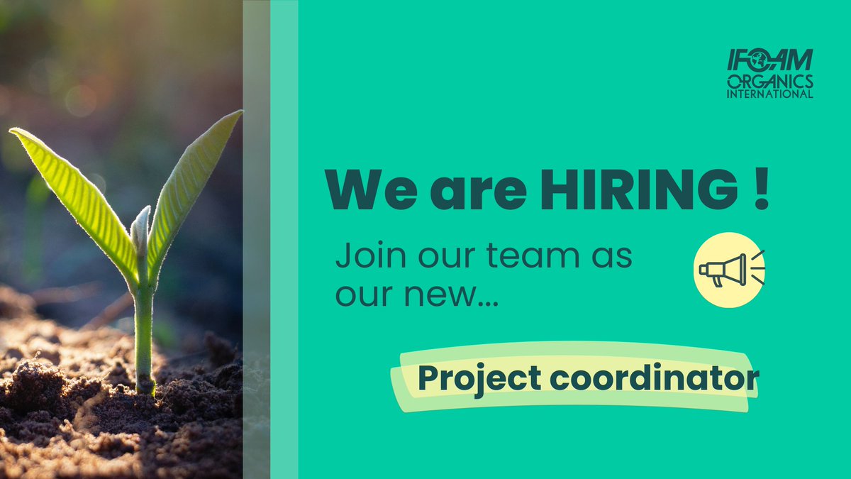 ifoamorganics's tweet image. We are seeking a dedicated and dynamic Project Coordinator to join our team! 🌱

Key Responsibilities:

🗒️ Manage the HAI project 
🌐 Coordinate with international stakeholders
📈Monitor &amp;amp; report 

➡️ ow.ly/fN2V50Szx7Y

#JobOpening #ProjectCoordinator #LuvOrganic #IFOAM