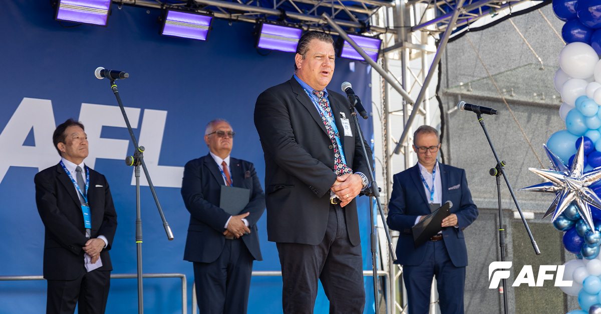 🎉 Grand opening: Poland Manufacturing Facility. This landmark European expansion reflects Fujikura and <a href="/AFLglobal/">AFL</a>’s commitment to sustainable efficiency and brings high-performance optical fiber solutions closer to regional customers 👉 i.mtr.cool/pqohontyxf #AFL #WeAreAFL