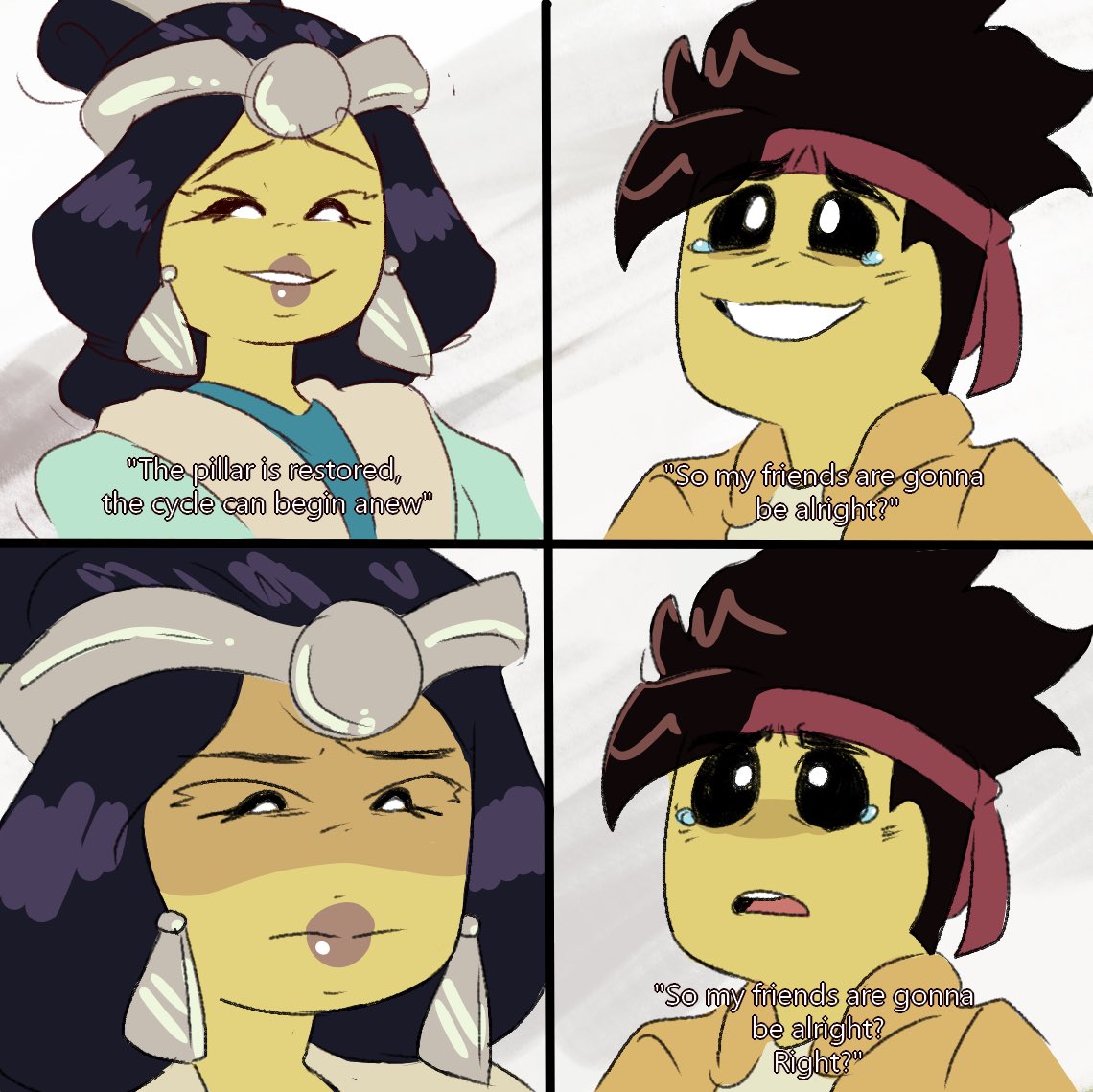 tinypwbble's tweet photo. LMK SPOILERS// #lmkspoilers 

Imagine sacrificing yourself for the sake of your friends and your mom you meet for the first time tells you it wasn’t for SHIT https://t.co/mCWBv5q4Nc