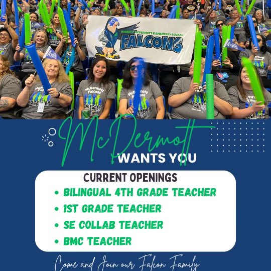 You WILL make a difference in the lives of children at McDermott ES❤️