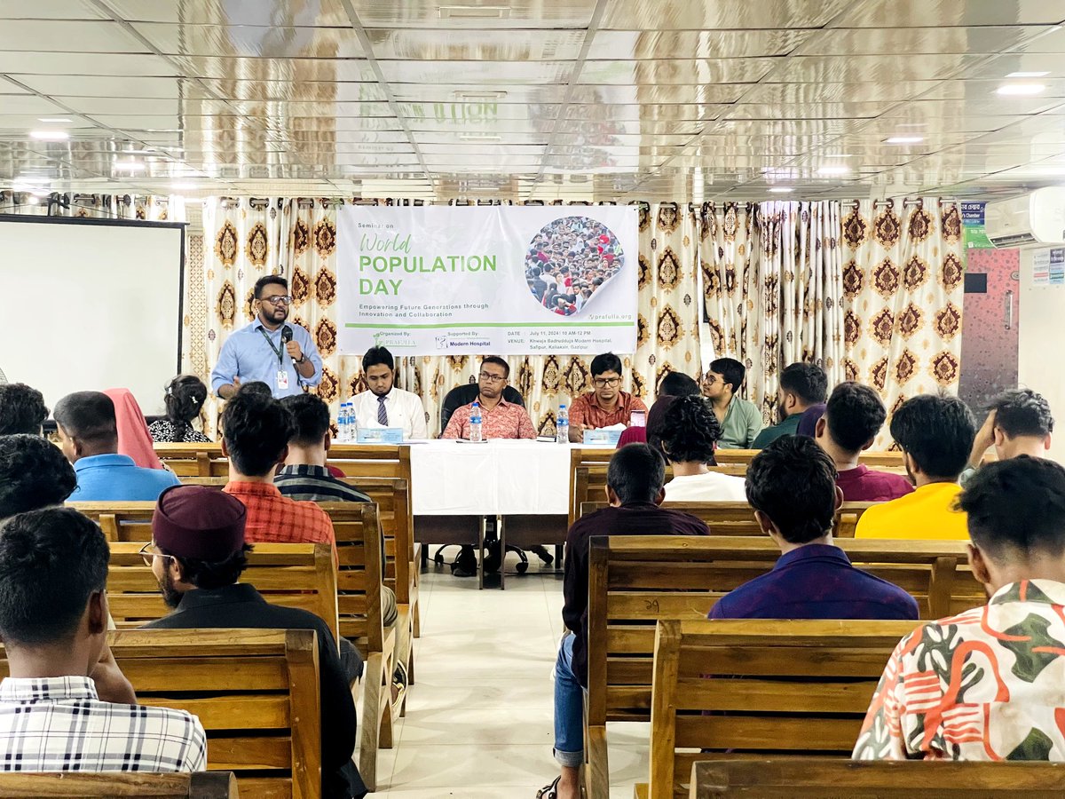 Prafulla_BD's tweet photo. Seminar on World Population Day 2024
11 July, 2024
Organized By: @Prafulla_BD

#worldpopulationday2024
#Prafulla #প্রফুল্ল #PrafullaBD #ClimateAction https://t.co/GTRm0Q5wII